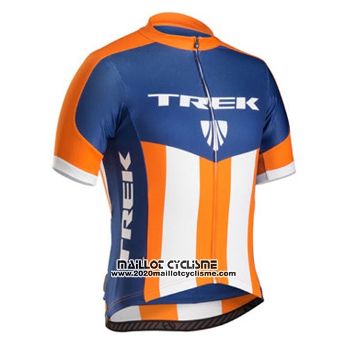 2016 Maillot Ciclismo Trek Bontrager Bleu et Orange Manches Courtes et Cuissard